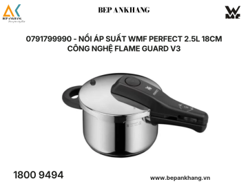 0791799990 - Nồi áp suất WMF Perfect 2.5L 18cm công nghệ Flame Guard V3